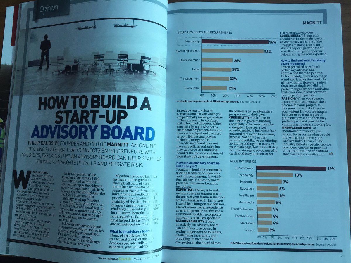 MAGNiTT (@magnitt) on Twitter photo Pick up a copy of <a href="/ArabianBusiness/">ArabianBusiness.com</a> & read @magnitt_mena article on how to build an Advisory Board for your #startup #advisor #mentor #mena Pick up a copy of <a href="/ArabianBusiness/">ArabianBusiness.com</a> & read @magnitt_mena article on how to build an Advisory Board for your #startup #advisor #mentor #mena