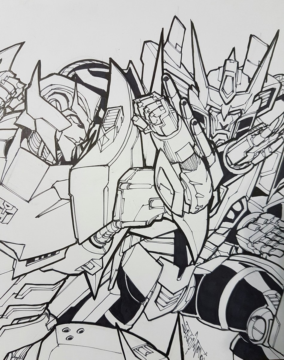 Drift and Rodimus sparing. 
I totally forgot to post this earlier. 
#transformers #mtmte #NYCC2016 #NYCC