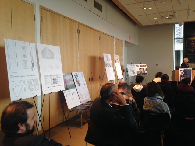 CityofVancouver's tweet photo. Excellent presentations of innovative housing on display at our session from local architect students @UBC @KwantlenU #readdresshousing https://t.co/FordBxfkEA
