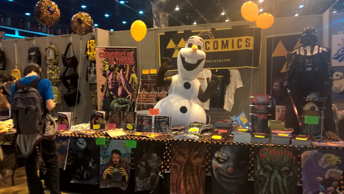 WPComics's tweet image. The Director of wpcomics is Olaf. We are having a lot of fun at Comic Con.