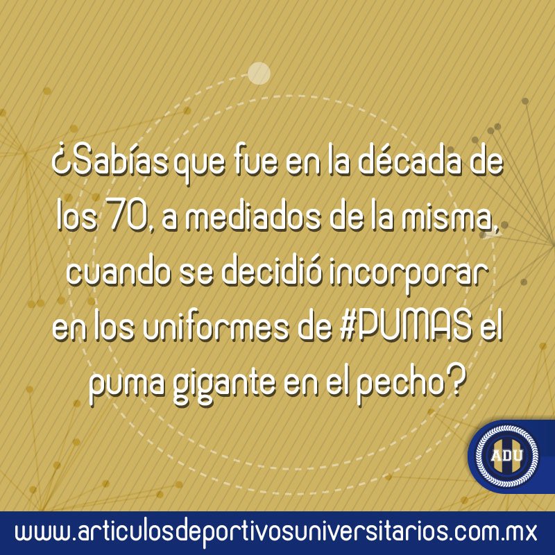 TiendaDunam's tweet photo. Luego, otros equipos como la UdeG y la UAG decidieron incorporar logos grandes en el frente, pero sin el éxito de los Pumas en su camiseta https://t.co/Cn3Z1ncDhp