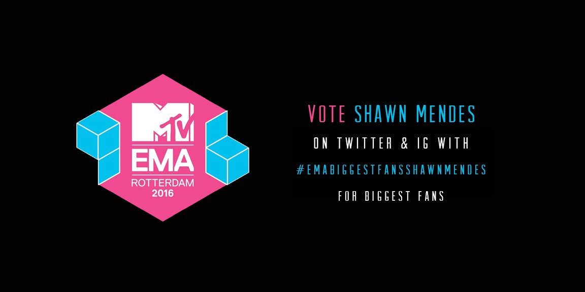 Vote for <a href="/ShawnMendes/">Shawn Mendes</a> with #EMABiggestFansShawnMendes all week on Twitter &amp; Instagram plus the other categories here tv.mtvema.com/vote#cat=bigge…