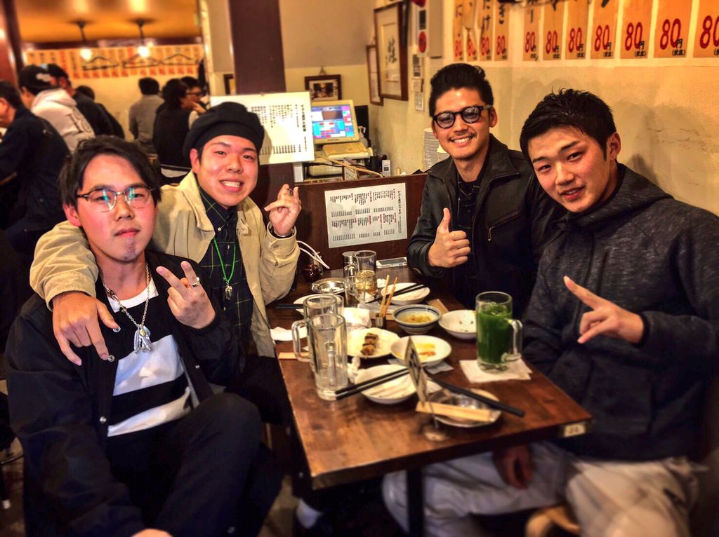 090204Go's tweet photo. 昨日は楽しかったっす笑
なかせい20歳おめでとう〜〜✨
#tenderloin #rats #neighborhood #su⚪️rem⚪️ #goros #rallysmith #scullring #真⚪️ https://t.co/3BXtyKHiog