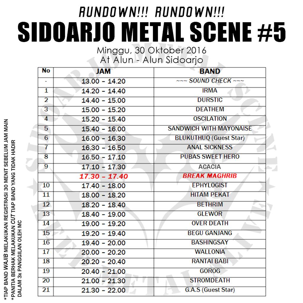 Dikarenakan masalah keamanan ada laga Persela vs PS TNI, maka event SMS #5 dipindahkan ke ALUN-ALUN SIDOARJO..