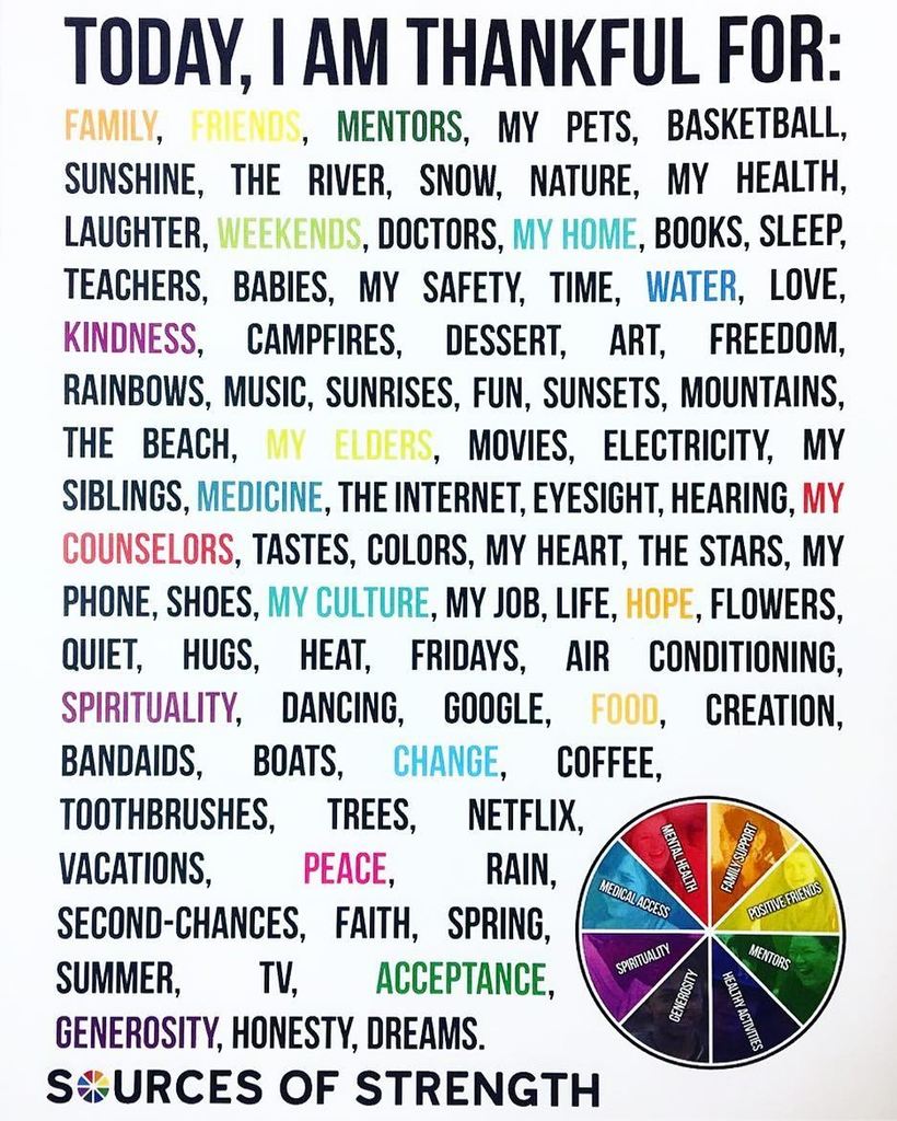 sourcesstrength's tweet image. What are you thankful for today? 
#sourcesofstrength #hopehelpstrength #suicideprevention … ift.tt/2eUopXs
