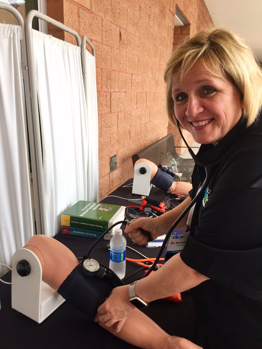 #CCPSSteam Learning to take a blood pressure from teachers at LWTC!!!!