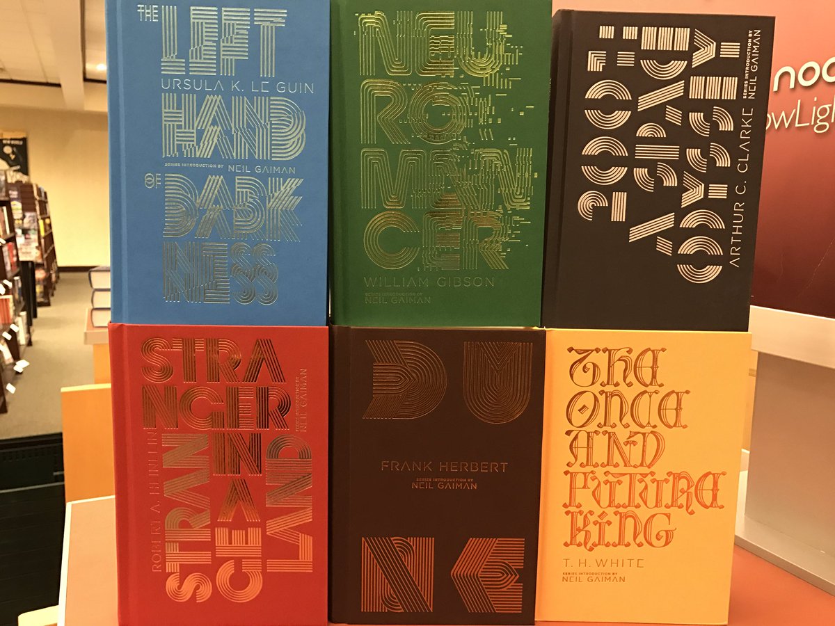 BNBowlingGreen's tweet image. Many of the employees have been drooling over the new @PenguinBooks Galaxy collection w/ @neilhimself introductions. #SpiceMustFlow
