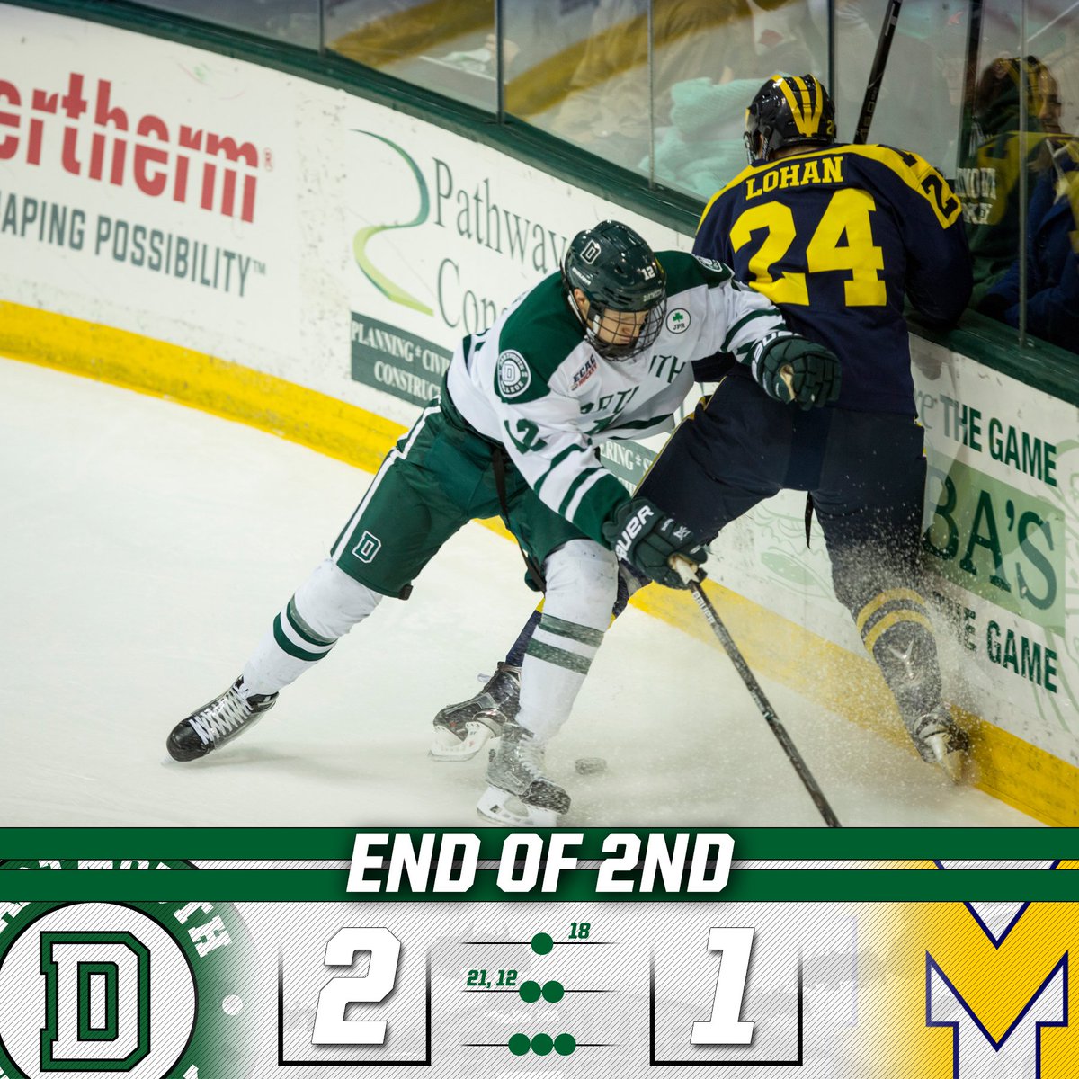 Dartmouth leading 2-1 after 40 minutes on goals from Neiley and Strong.