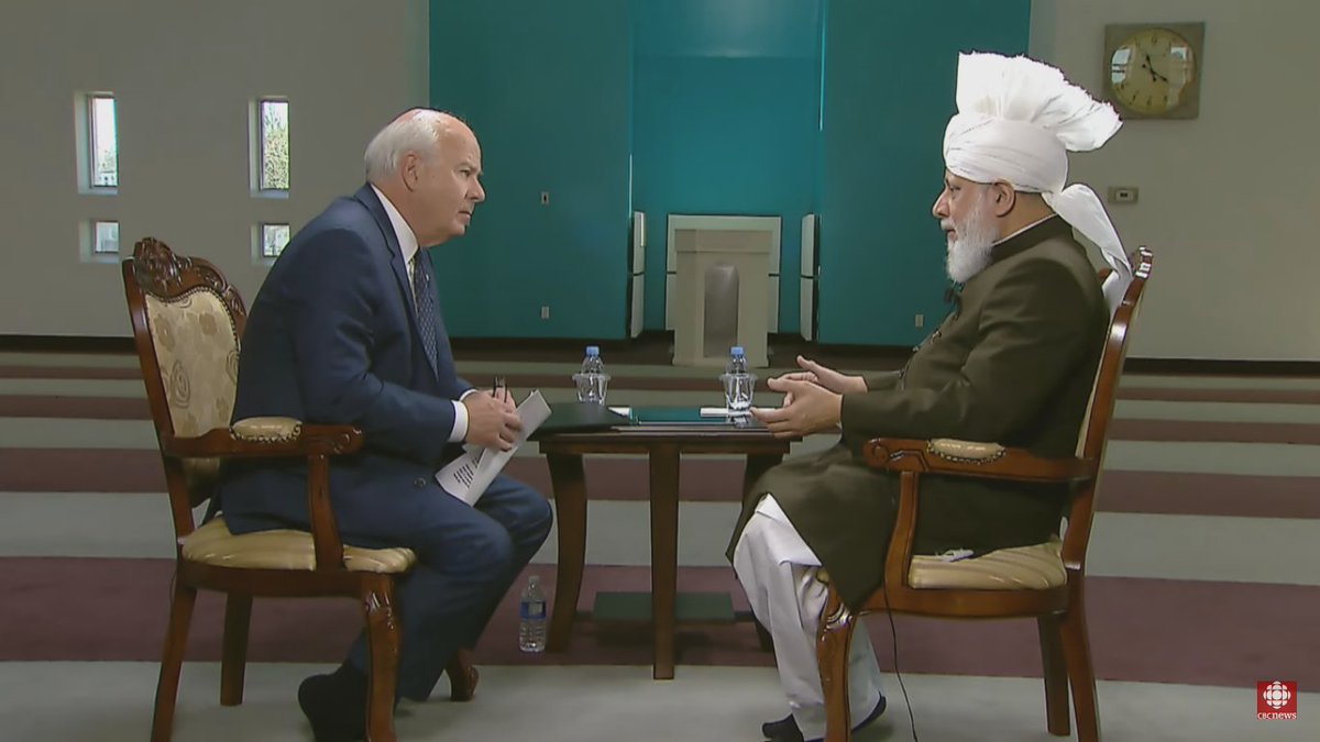 The must-watch interview of 2016. <a href="/petermansbridge/">Peter Mansbridge</a> interviews the Fifth Caliph of the Ahmadiyya Muslim Community. youtube.com/watch?v=adddiI…