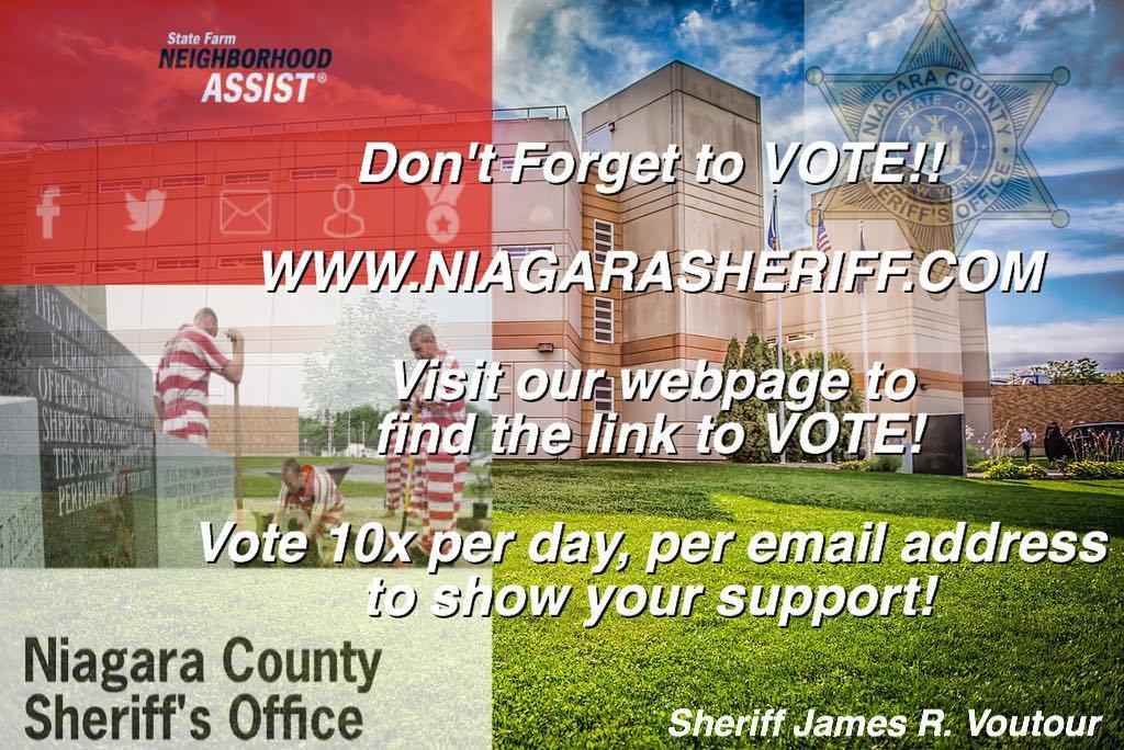 NiagaraSheriff's tweet photo. Don't forget to Vote! #deputysheriff #sheriff #communitypolicing #niagarasheriff #statefar… https://t.co/lHwLU4rlP0 https://t.co/HCY6MBI89u