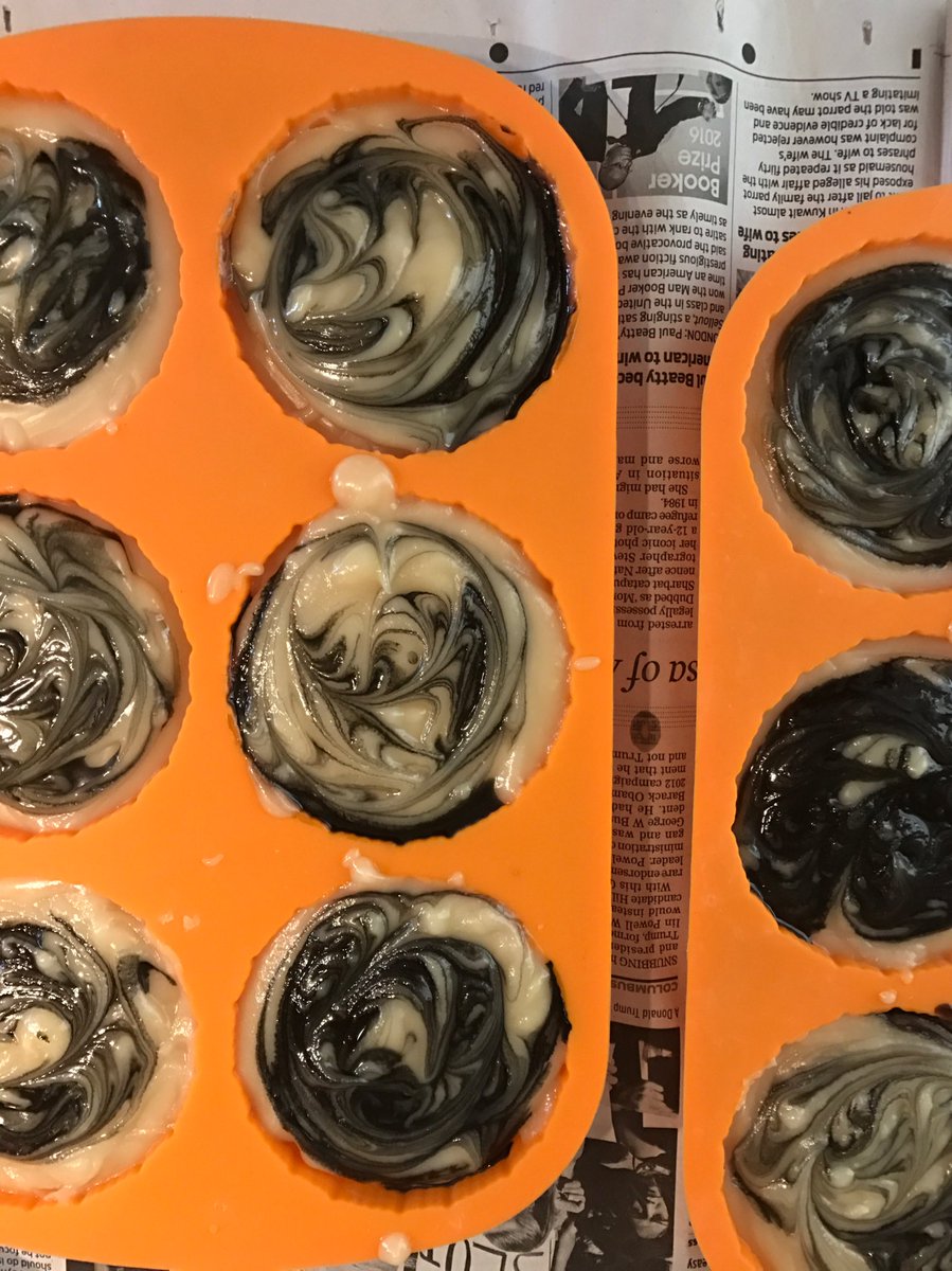 Back to  #soapmaking after almost 2 years - 70% Olive oil soap with orange and camphor essential oils, cocoa butter and activated charcoal