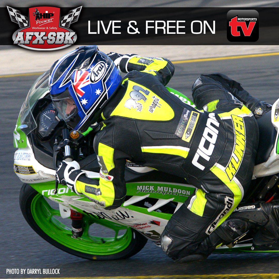 MTVApp's tweet photo. Watch Rd 5 of the #AFXSBK Championship #LiveandFree from #QueenslandRaceway Saturday October 29th from 9.45am AEDT. #superbikes #motogp https://t.co/oaU9UmGmZ0