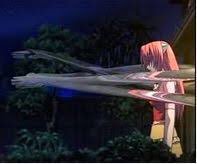 水面に映る影 A Twitter スーパー地球人のナツキ君には見える模様 周囲の者には不可視 そしてこれがエルフェンリートのルーシィさんのベクター