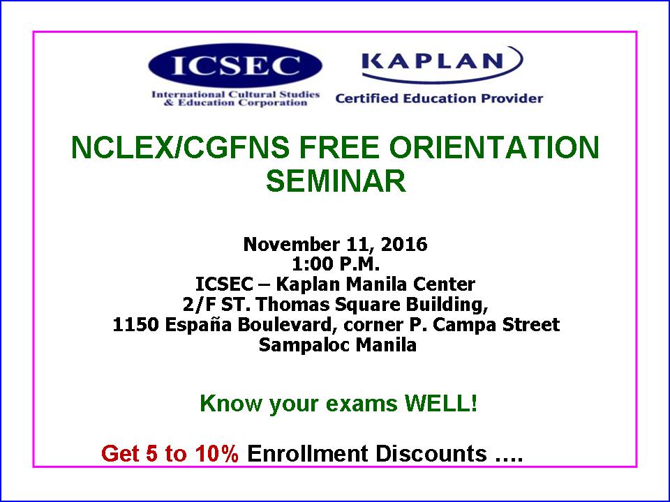 KAPLANCERTIFIED's tweet photo. We invite you on our next NCLEX/GFNS Information Seminar https://t.co/NbrSsUPFCS