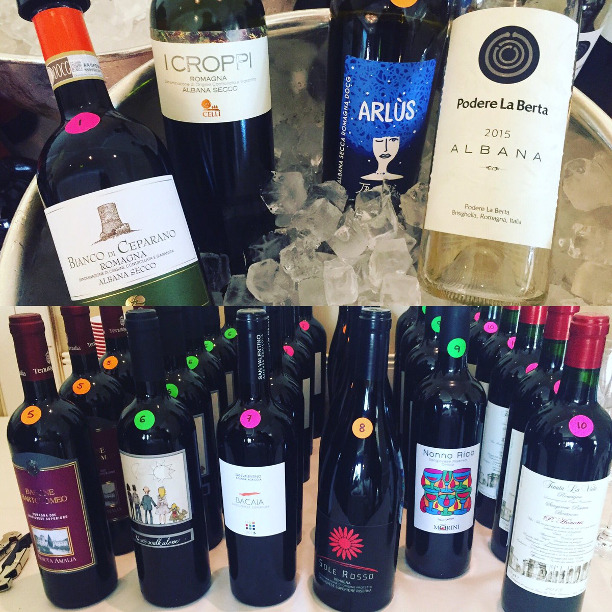 cvr_uswinetour's tweet photo. Our #RomagnaAlbana (top) and #RomagnaSangiovese from the #LosAngeles leg of the #cvr2016USwinetour...https://t.co/kafvMfUfLt https://t.co/vGkAct8IBB