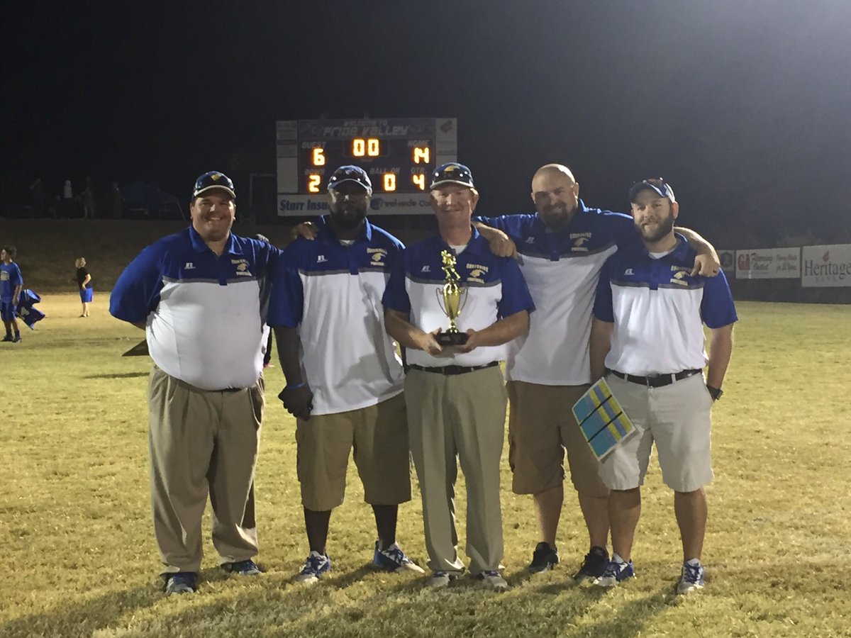 Axtion84's tweet photo. Middle school fb champs!  Best staff ever!  Missing Will Traylor!@CCA_Cougars https://t.co/ecSvNlojTk