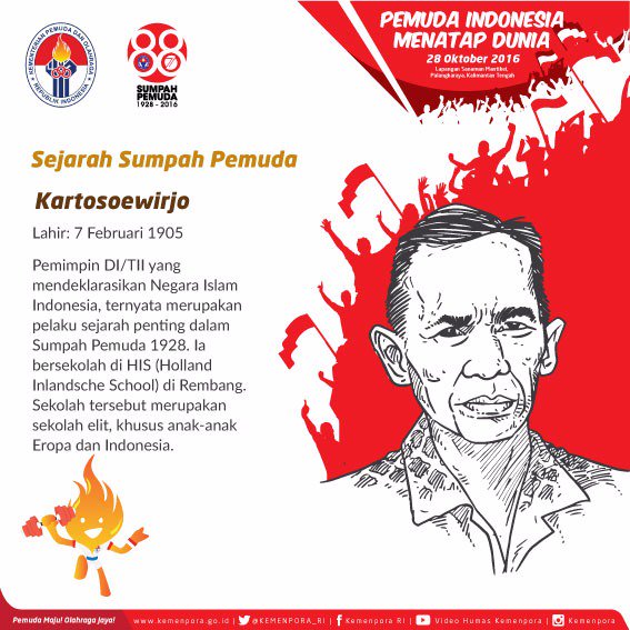KemensetnegRI's tweet photo. Selamat Hari Sumpah Pemuda ke-88, mari #PemudaIndonesiaMenatapDunia Bangun Negeri Tercinta dengan Usaha dan Kerja Nyata @KEMENPORA_RI https://t.co/vNqcFT7HU3