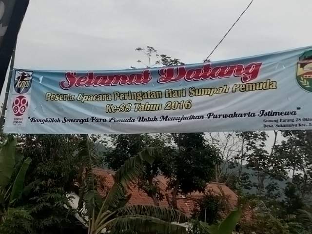 BidTrantibum's tweet photo. @DediMulyadi71 @satpolPP_Pwk @saepuddin_09 Upcra peringtan hari sumpah pemuda k-88 2016 d gunung parang Ds Sukamulya https://t.co/ktQuOYo2iP