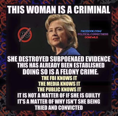 My2017World's tweet photo. @JamesComey @FBI under Congress. Subpoena, she destroyed entire evidence. Is there no consequence? #sourceshaveconfirmed https://t.co/rqPhCdi0FO