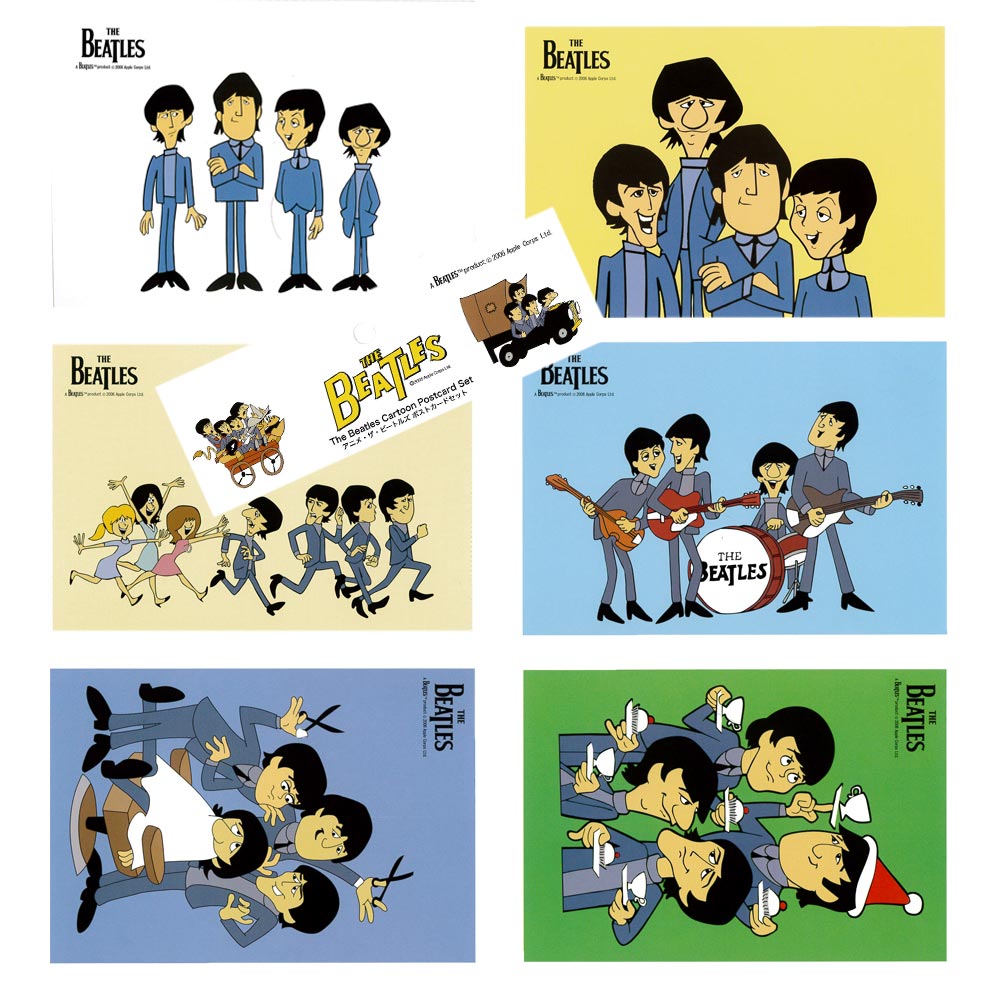 ビートルズ専門店 Get Back １１月３日のbeatles Cartoon Japan東京オープンに合わせ通販 店舗ともにセル画お買い上げの方にアニメ ザ ビートルズの６枚セット ポストカードをプレゼント 期間 １１月３日 １２月２０日 場所 新宿アルタ６ｆ