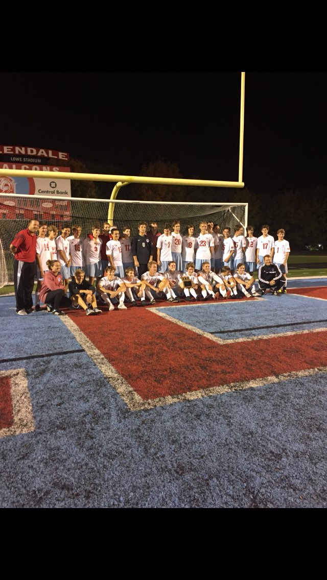 Glendale 5 Parkview 0.  Boys capture their 20th District Title.  #patchpride