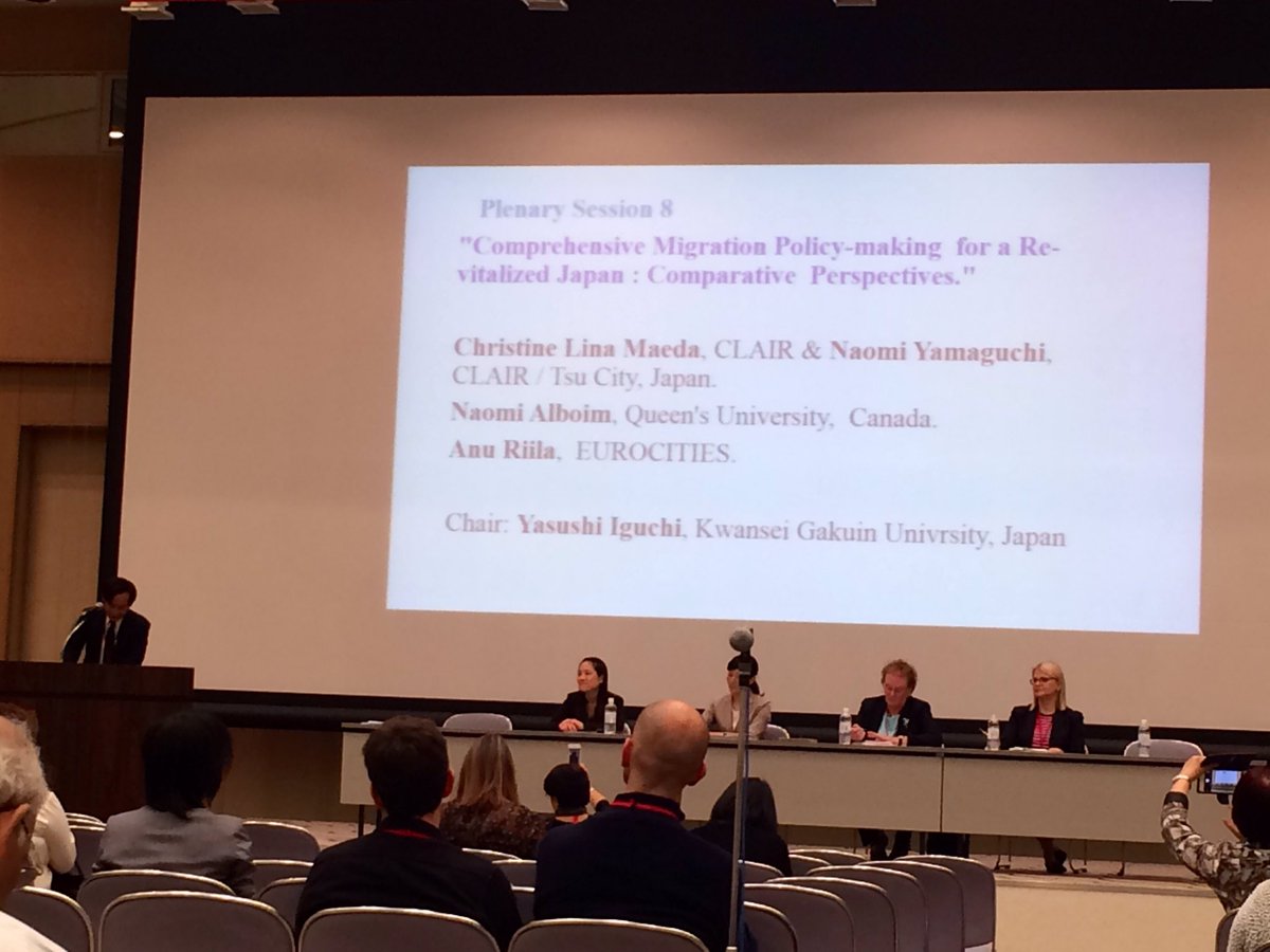 ro_siyaad's tweet photo. Last plenary session of the #Metropolis2016 conference on "Comprehensive migration policy-making for a re-vitalized Japan" https://t.co/pTgH6yC9xv