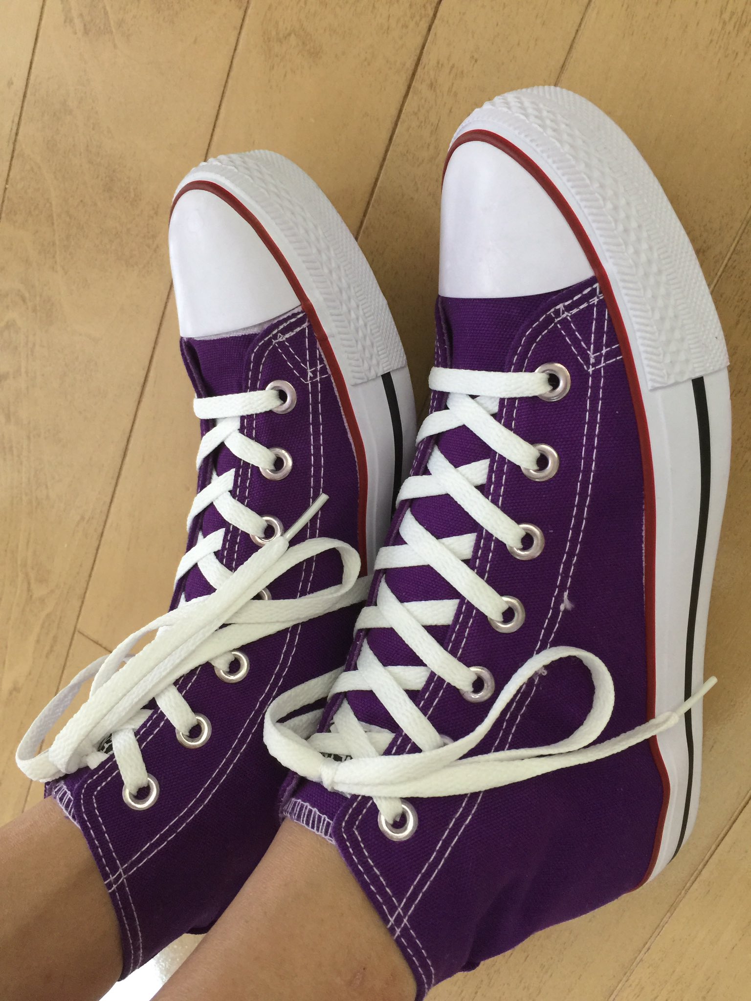 ジュリピコ 1 380円のコ バース風スニーカーをダイロン プレミアムダイで染めてみた たのしーこれ そして理想のれにパープル T Co Woirecchuk Twitter
