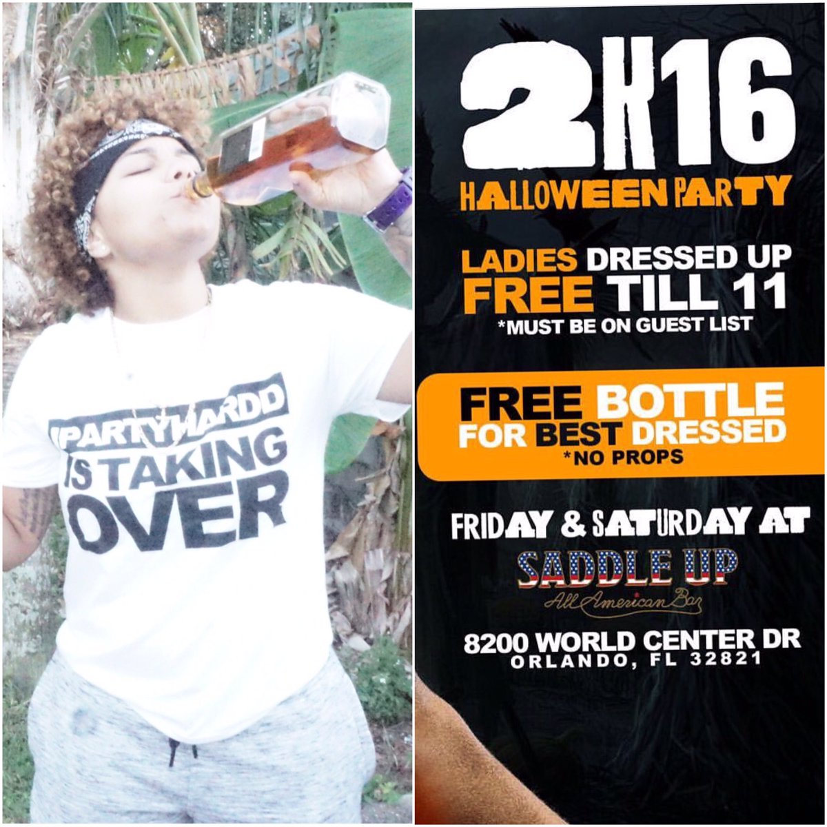 Kayla_Lantigua's tweet photo. #IPARTYHARDD presents #2K16HalloweenPartyπ» LADIES TO GET IN FREE TILL 11 come in your costumes and make sure you get on the guestlistβοΈ https://t.co/Qnd23GRqfu
