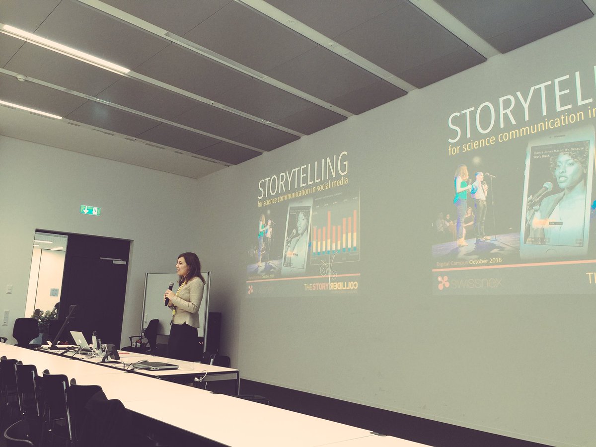 SwissEdSocial's tweet photo. Science storytelling expert @LizNeeley is kicking off today's event. Thanks for coming all the way to Switzerland! #HigherEdCH https://t.co/yNhV7LQ1l0