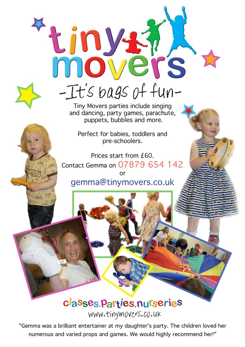 tinymovers's tweet image. Parties for under 5s? Look no further. We have it covered!