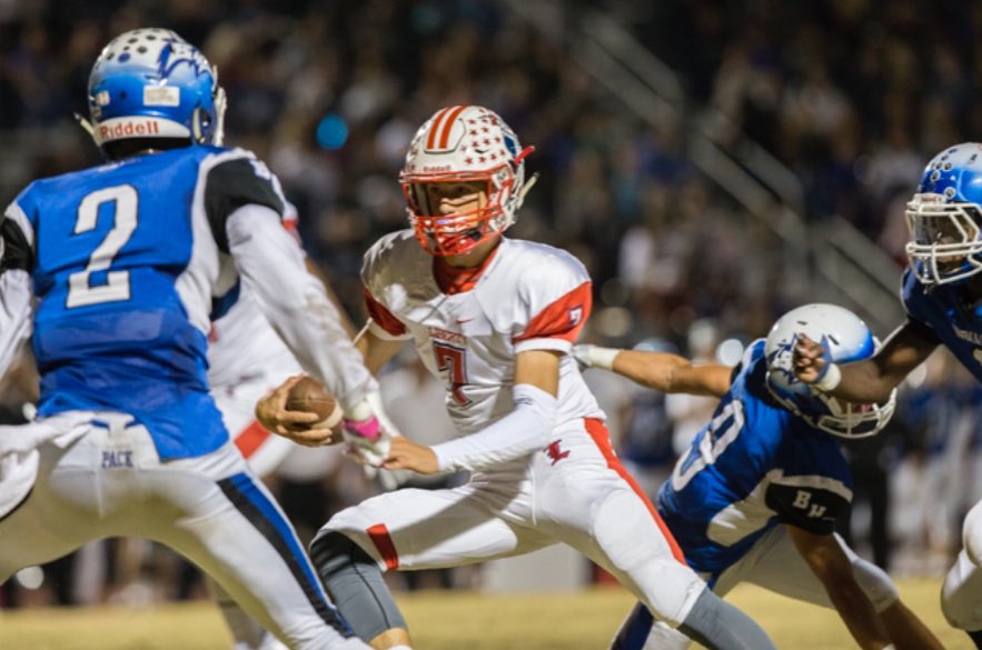 CoachMoniz's tweet image. #7QB @kenyonoblad passed for 295 yards and 2TDs for No.25 Liberty HS(NV) with an easy 51-15 win, clinching the Southeast Title! #702HSFB