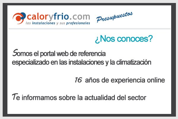 caloryfrio_web's tweet image. Caloryfrio.com. Somos el portal especializado en #climatización, con más de 16 años de experiencia  goo.gl/pog28J
