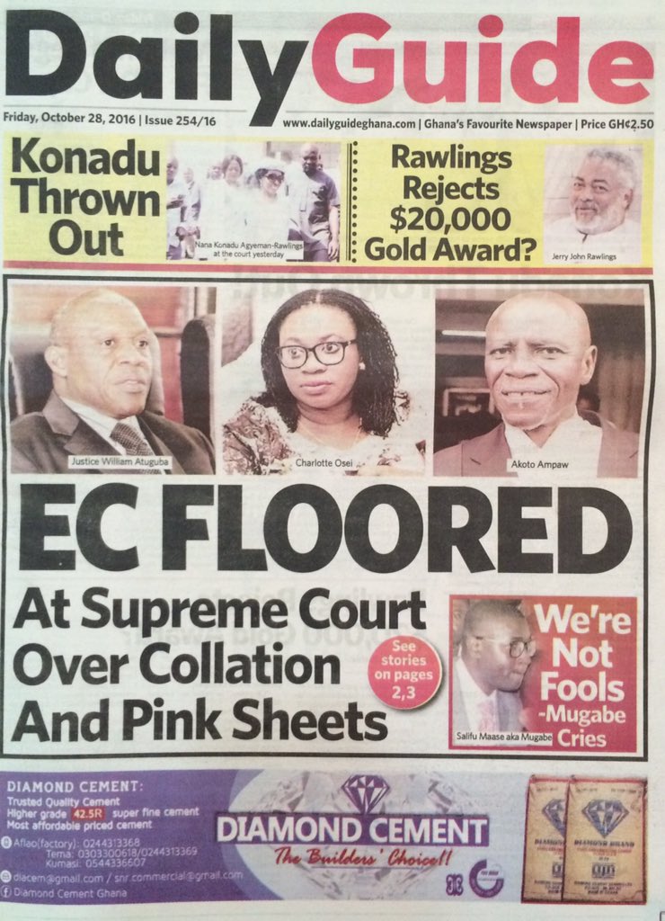 PulseGhana's tweet photo. Pulse Newspaper Review
Daily Guide : EC FLOORED
#PulseGhana #PulseReview #PulseNews https://t.co/TFmhJ728kw