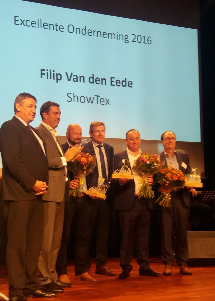 jvanovertveldt's tweet photo. Proficiat aan het innovatieve  @ShowTex.  Bekroond tot Excellente Onderneming 2016.

#EO2016 @kvkaw @JanJambon https://t.co/64UZCzdRP0