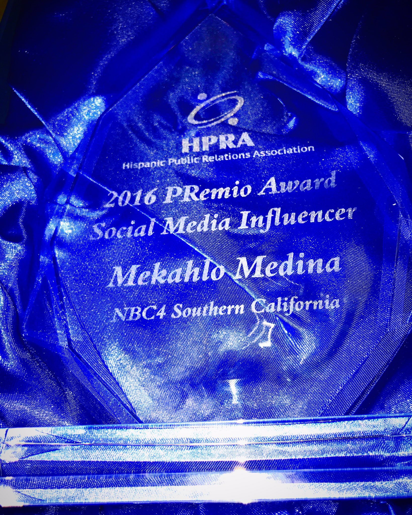 Mekahlo Medina on Twitter: "Honored to received the #PRemio16 award