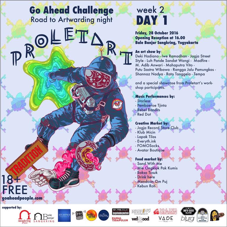 jalanbhakti's tweet photo. Starless, Pemboeroe Tjinta, Rebel Bandits, Red dot | 28-29 Okt | Bale banjar Sangkring,YK. | @allyoucanart #proletart https://t.co/p29FuP8l4X