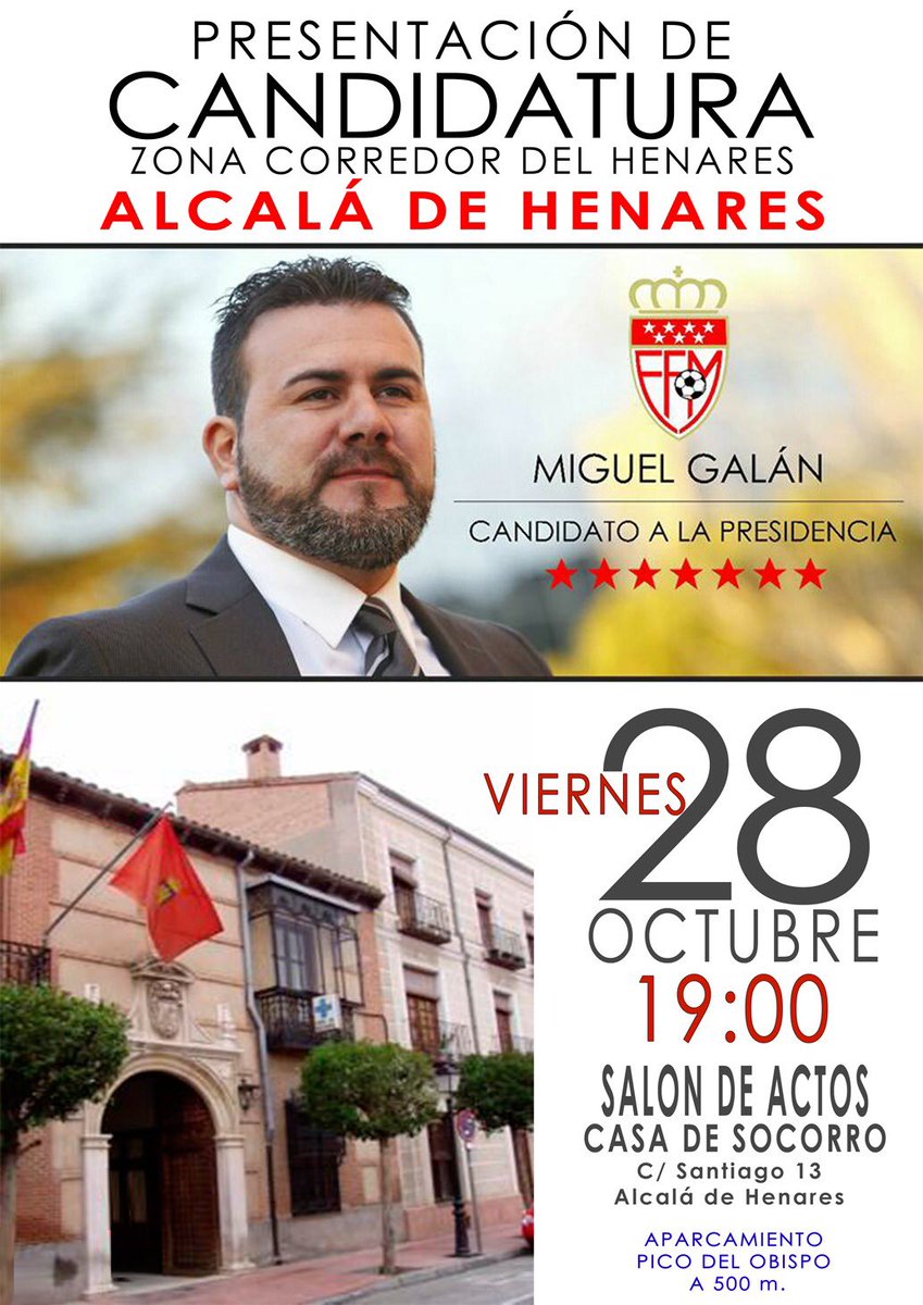 Esta tarde la presentación de esta candidatura en Alcalá de Henares (19:00h).
 #elcambioesposible #votamiguelgalan 
miguelangelgalan.es