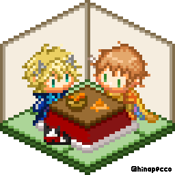 ひなぺこ7 33 Sur Twitter ドット綱元とドット三成をこたつに入れた いつかドット絵詰め込んだ豆本を出したい