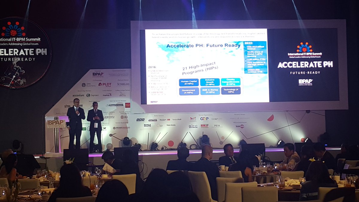 IISPH's tweet photo. Lito Tayag and Nithin Bhat present the 21 HIPs necessary for us to achieve industry growth. #IISPH #IIS2016 #AcceleratePH https://t.co/gjCieQsJRL