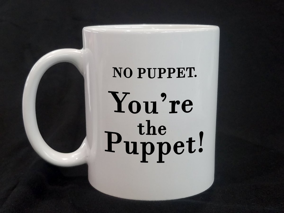 TweetTrendTees's tweet photo. No Puppet.  You're the Puppet!  Get your Mug now!!
https://t.co/oSli9qTg0z
#NoPuppet #yourethepuppet #TrumpPuppet #PuppetMug #Election2016 https://t.co/BQhgGFHc5F