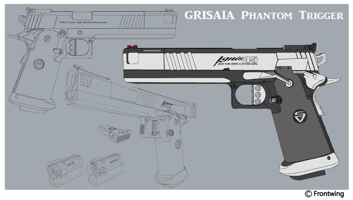 ODA_orz's tweet photo. やっと製作してきた情報公開できた！今回は背景だけでなくて銃のデザインや作画資料用に実機とかも作りましたですよ！ https://t.co/Zr8z2rlNXX https://t.co/HUzEh5asjZ