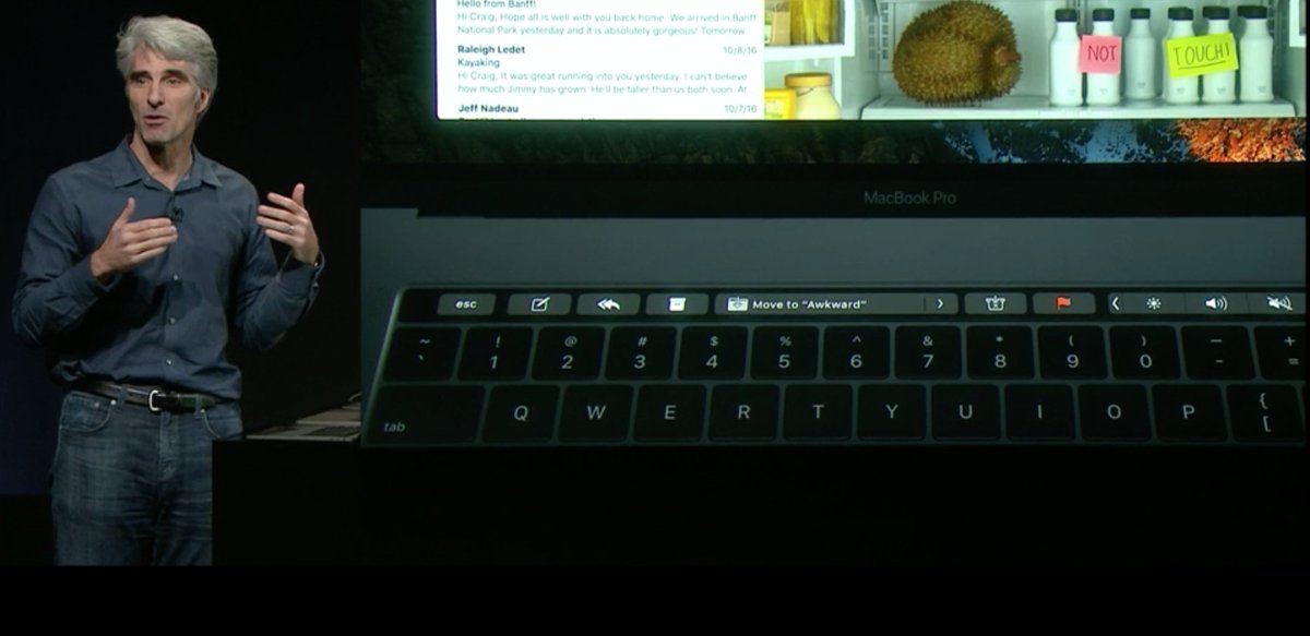 That’s just what Apple did, move to awkward #touchbar