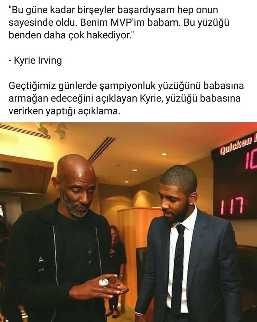 #KyrieIrving, Şampiyonluk Yüzüğünü Babasına Hediye Etti.