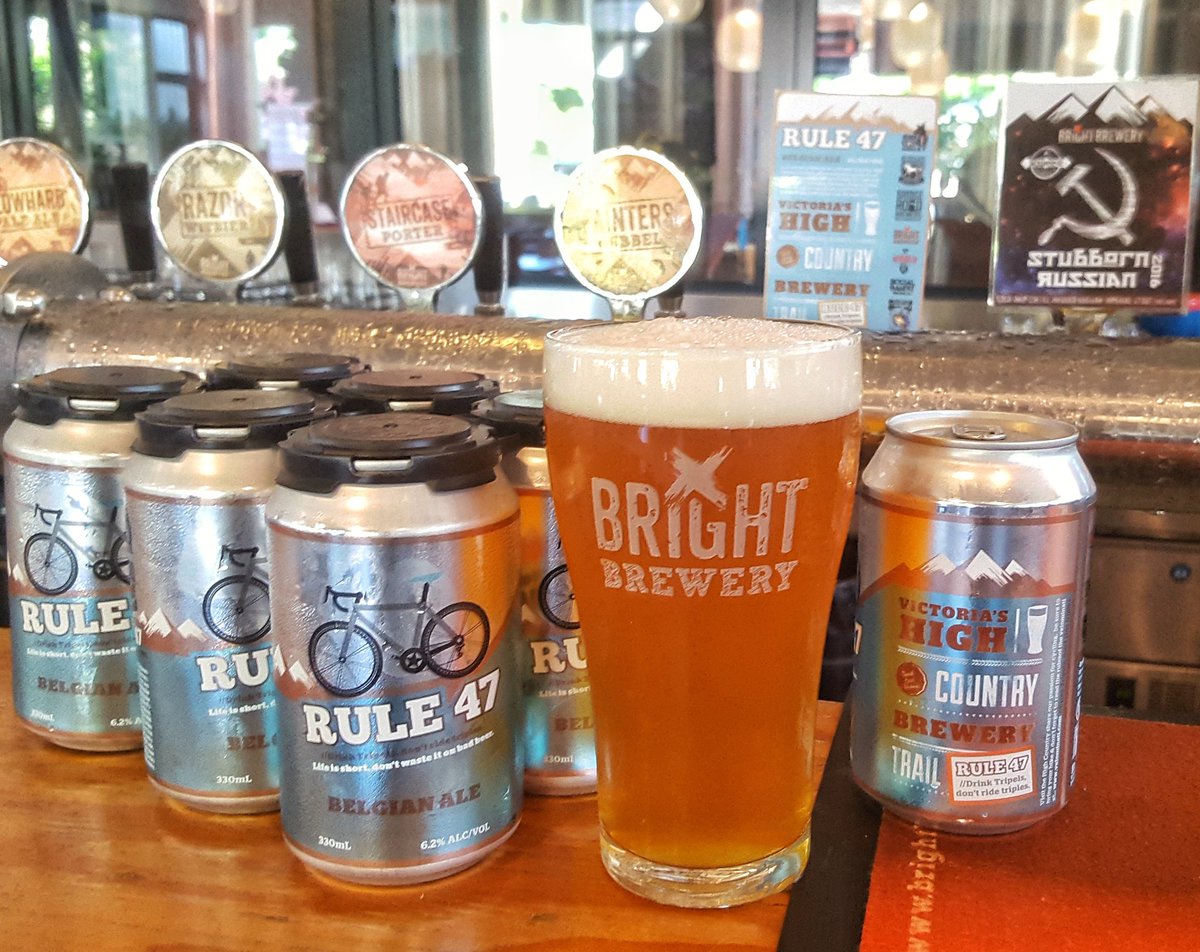 BrightBrewery's tweet photo. Happy Beer O'clock... @HighCountryBrew 2016 Rule 47 now on tap and in cans for takeaway! #craftbeer #rule47 #beeroclock #lovebright https://t.co/zyoDSadXcS