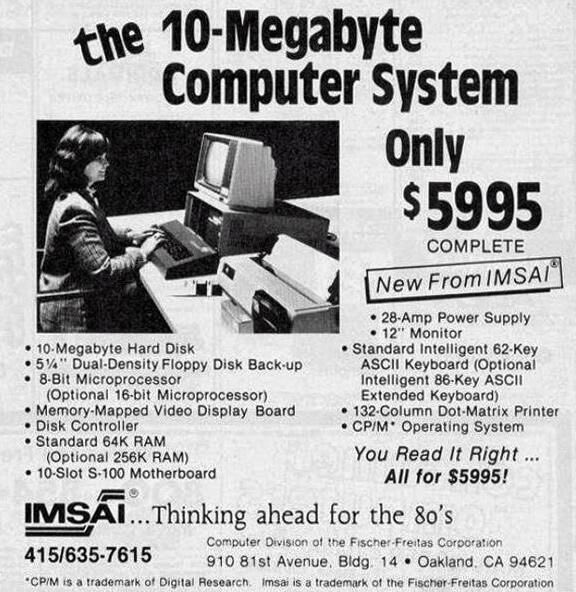 Massimoguerrera's tweet photo. The New #McBookPro or the #SurfaceStudio are too expensive?? Look at this PC with 10 MB in1977.. only $ 5995 💰💾🖥 https://t.co/1thMyefGts