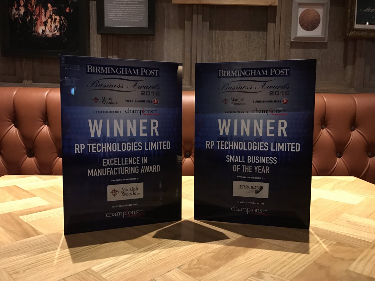 RPTechnologies's tweet photo. We've definitely got that #FridayFeeling after our amazing win at the #BPBA2016 this week! #ExcellenceinManufacturing #SmallBusiness https://t.co/WO1f9yWUHi
