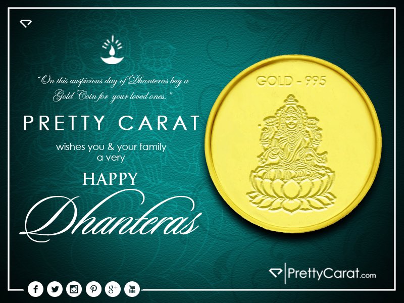 PrettyCarat_'s tweet photo. "Shimmer with silver, shine with gold and dazzle like platinum Pretty carat wishes you and your family a very Happy Dhanteras." https://t.co/opOcgLYZXb