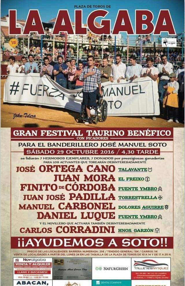 ftorodelidia's tweet photo. Buenos días, mañana cita en La Algaba con José Manuel Soto. Luego diremos el nombre del amigo ganador de 2 entradas https://t.co/63Z8j6qdm7 https://t.co/4IbbVwf6KS
