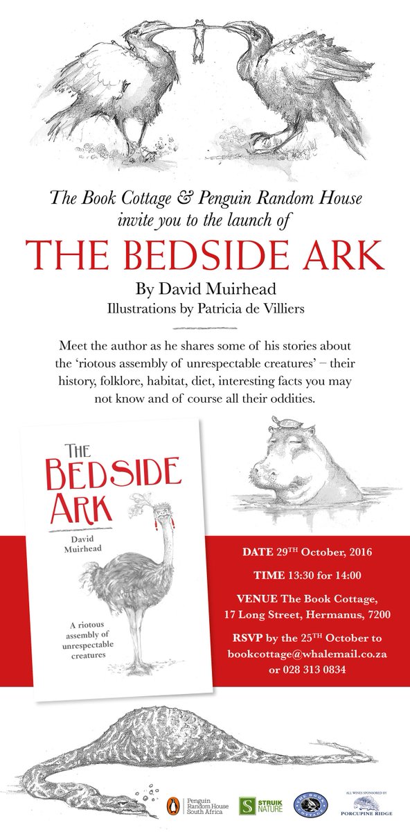 This book (bit.ly/2eC7ubt) will appeal to anyone with the slightest interest in #wildlife. Hope to see you at the launch tomorrow!