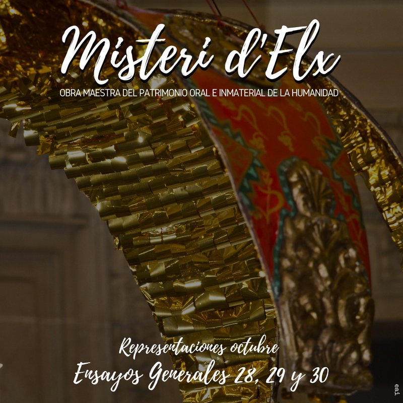 visitelche's tweet photo. Empiezan las Representaciones Extraordinarias del Misteri d'Elx.
https://t.co/4gG1LmWHH8 @MisteridElxofic  @ElxCultura  @c_valenciana #Elche https://t.co/IWDn0Cdmmj